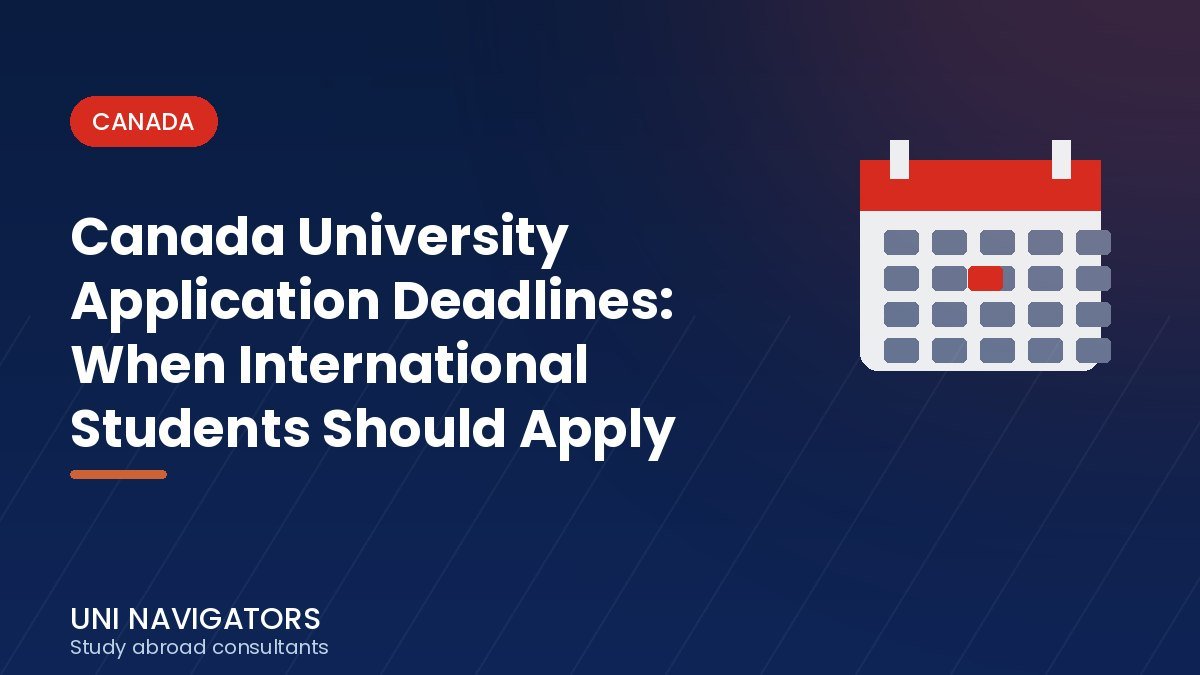 Canada University Application Deadlines: When International Students Should Apply