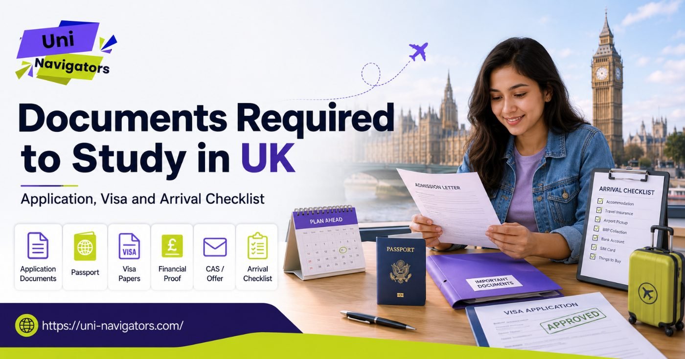 Documents Required to Study in UK: Application, Visa and Arrival Checklist