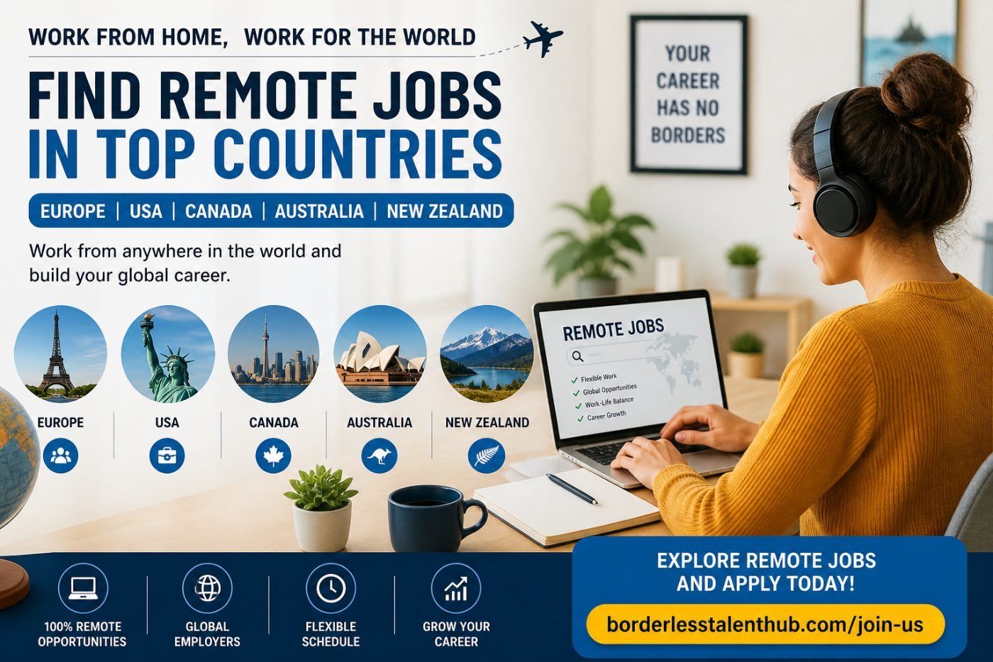 How to Find a Remote Job in Europe, USA, Canada, Australia or New Zealand from Anywhere