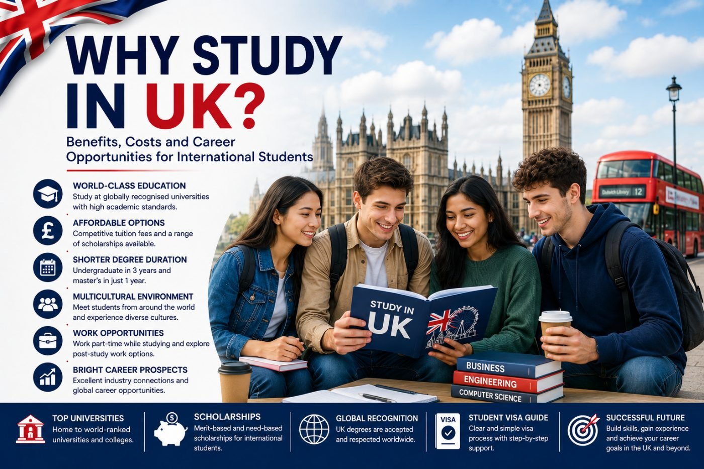 Why Study in UK? Benefits, Costs and Career Opportunities for International Students