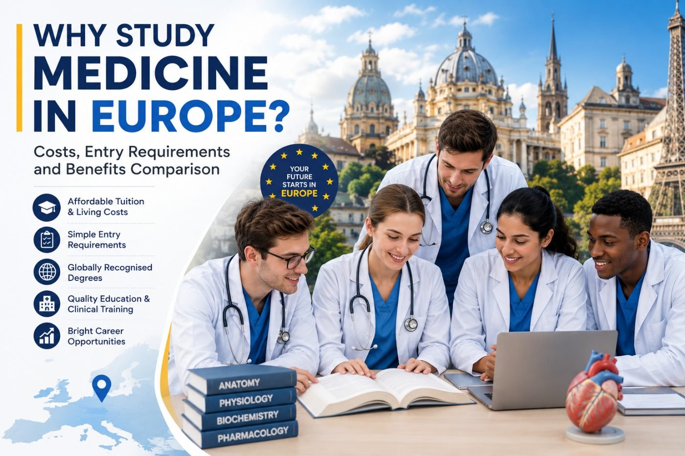 Why Study Medicine in Europe? Costs, Entry Requirements and Benefits Comparison for International Students